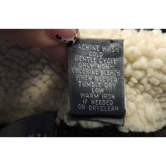 Oscar de la Renta Shearling Collar Wool Zip Cardigan - Size L - Picture 6 of 7